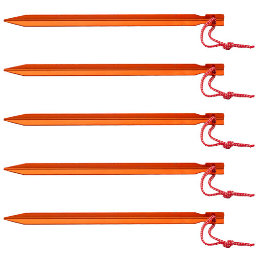 Basic Nature Zelthering Y-Stake 23 cm orange 5er Pack