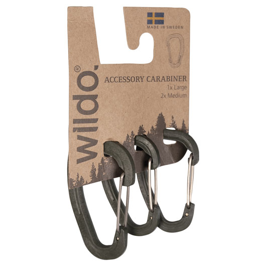 Wildo Karabiner 3er Set oliv