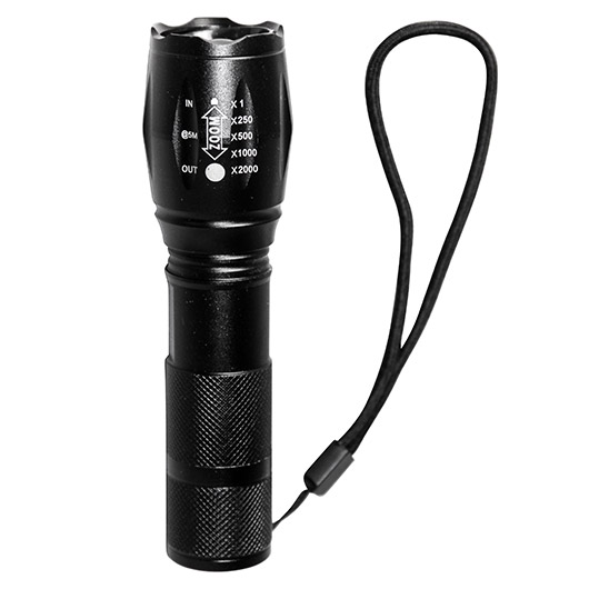 LED-Taschenlampe Military Strobe Self  Defense schwarz