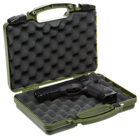 Nuprol Small Hard Case Pistolenkoffer 31 x 21 x 6,5 cm Waben-Schaumstoff oliv Bild 4