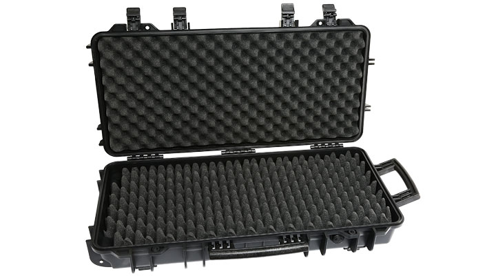 Nuprol Medium Hard Case Waffenkoffer / Trolley 80 x 40 x 17,5 cm Waben-Schaumstoff schwarz Bild 6