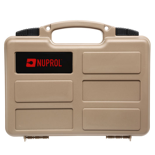 Nuprol Small Hard Case Pistolenkoffer 31 x 21 x 6,5 cm Waben-Schaumstoff tan Bild 2