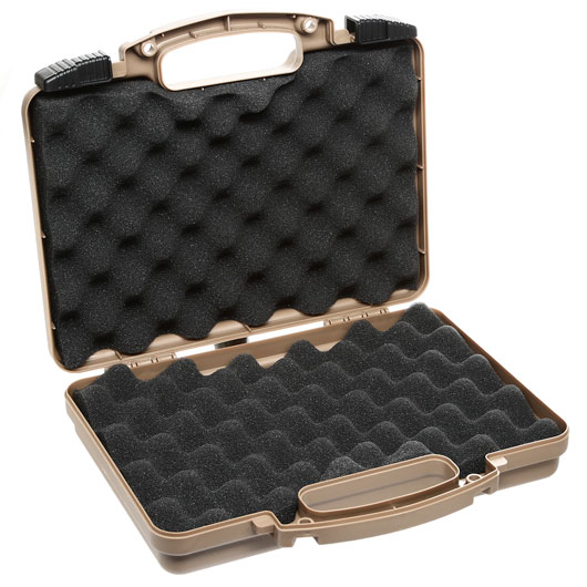 Nuprol Small Hard Case Pistolenkoffer 31 x 21 x 6,5 cm Waben-Schaumstoff tan Bild 5