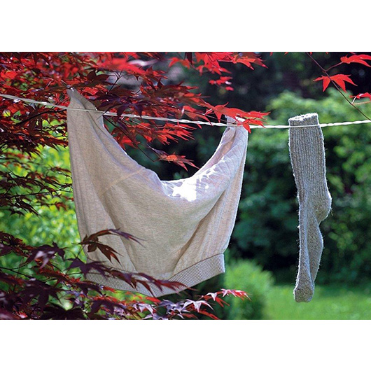 Basic Nature Wäscheleinen-Expander ohne Wäscheklammern weiß Bild 2