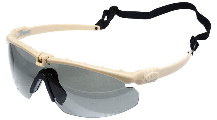 Nuprol Battle Pro Protective Airsoft Schutzbrille tan / rauch
