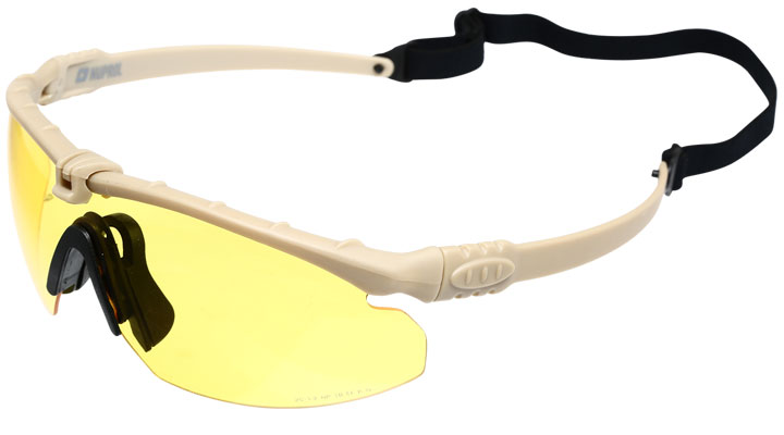 Nuprol Battle Pro Protective Airsoft Schutzbrille tan / gelb