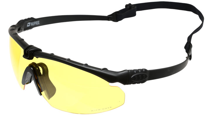 Nuprol Battle Pro Protective Airsoft Schutzbrille schwarz / gelb
