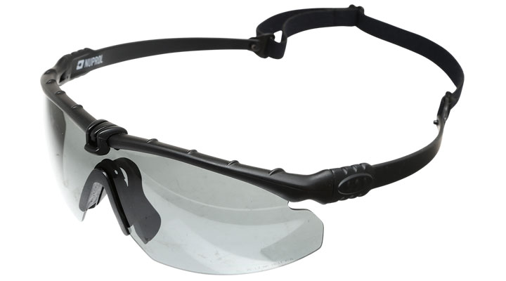 Nuprol Battle Pro Protective Airsoft Schutzbrille schwarz / rauch