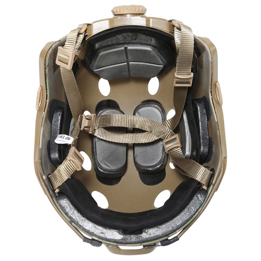 Nuprol Airsoft Helm FAST Railed mit NVG Mount MC-Camo Bild 4