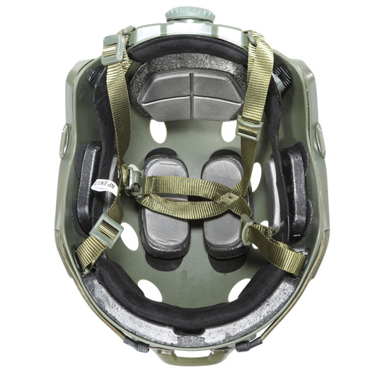 Nuprol Airsoft Helm FAST Railed mit NVG Mount oliv Bild 4