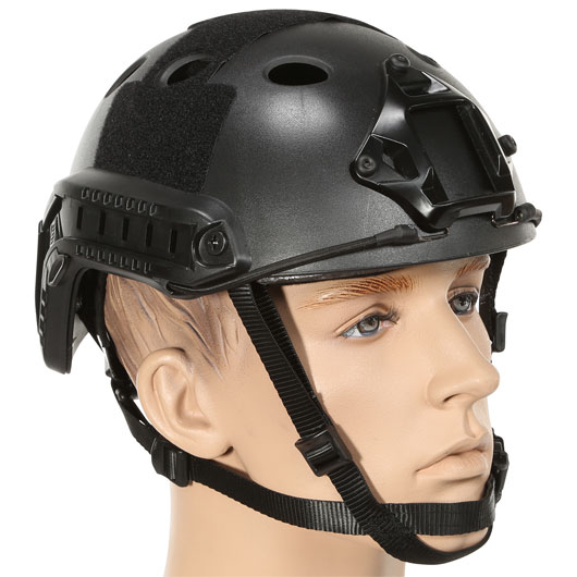 Nuprol Airsoft Helm  FAST Railed mit NVG Mount schwarz Bild 1