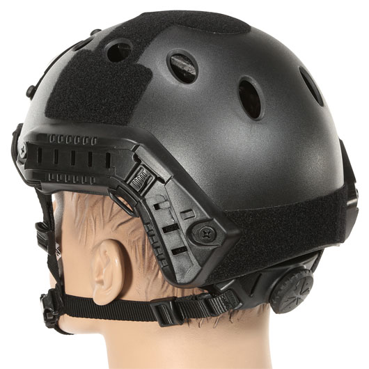 Nuprol Airsoft Helm  FAST Railed mit NVG Mount schwarz Bild 2