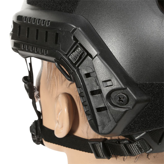 Nuprol FAST Railed Airsoft Helm mit NVG Mount schwarz Bild 7