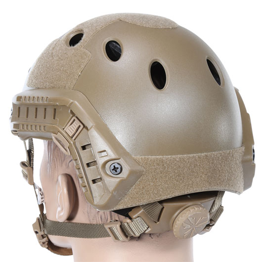 Nuprol Airsoft Helm FAST Railed mit NVG Mount tan Bild 2
