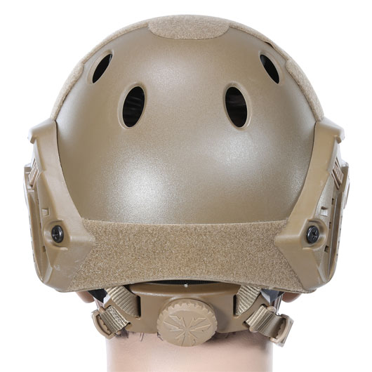 Nuprol Airsoft Helm FAST Railed mit NVG Mount tan Bild 3