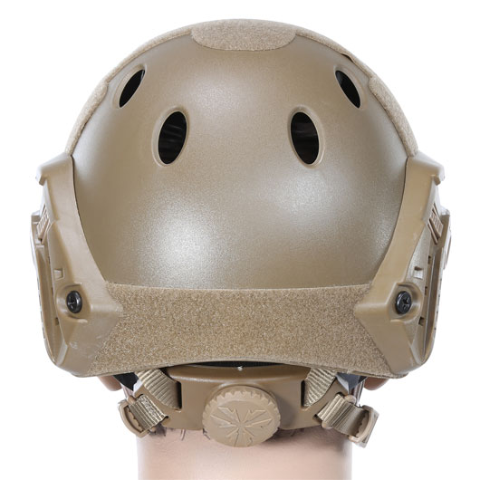 Nuprol FAST Railed Airsoft Helm mit NVG Mount tan Bild 3