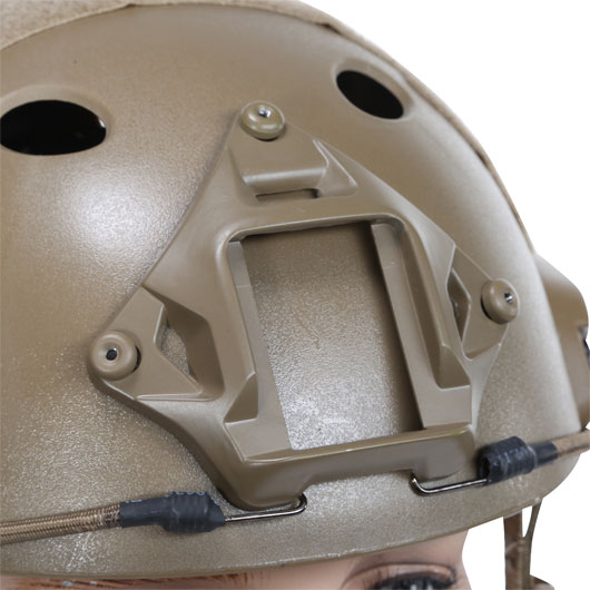 Nuprol Airsoft Helm FAST Railed mit NVG Mount tan Bild 6