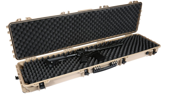 Nuprol X-Large Hard Case Waffenkoffer / Trolley 139 x 39,5 x 16 cm Waben-Schaumstoff tan Bild 4
