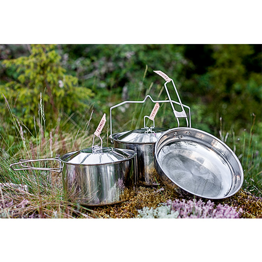 Primus Caming Kochgeschirr Campfire Cookset large 6-teilig Edelstahl Bild 1