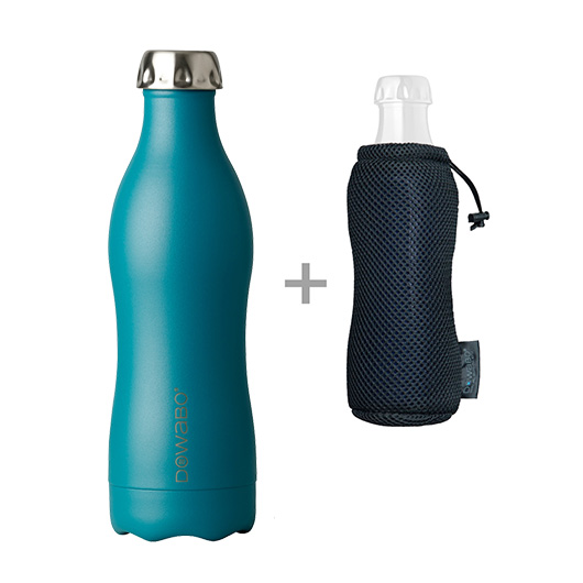 Dowabo Isolierflasche kohlensuredicht 0,5 Liter petrol