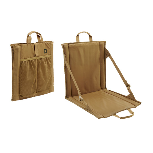 Brandit Outdoor-Faltsitz Sitzkissen mit Lehne camel