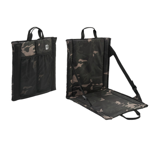 Brandit Outdoor-Faltsitz Sitzkissen mit Lehne darkcamo