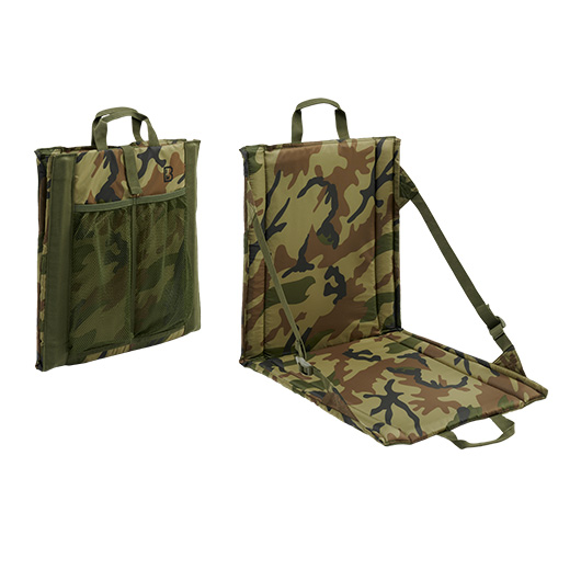 Brandit Outdoor-Faltsitz Sitzkissen mit Lehne woodland