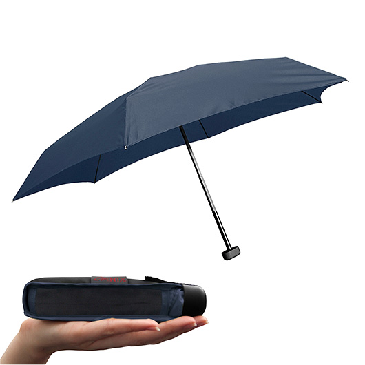 EuroSchirm Regenschirm Dainty mit Mini-Packmaß marineblau