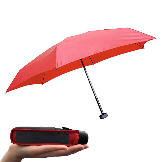 EuroSchirm Regenschirm Dainty mit Mini-Packmaß rot