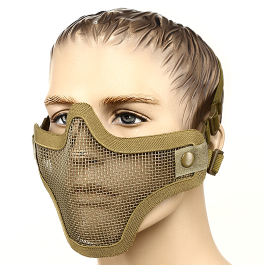 ASG Strike Systems Full Mesh Mask Airsoft Gittermaske Lower Face tan