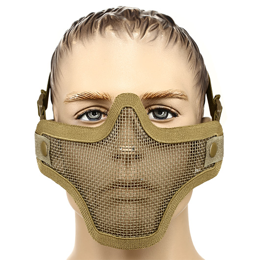 ASG Strike Systems Full Mesh Mask Airsoft Gittermaske Lower Face tan Bild 1