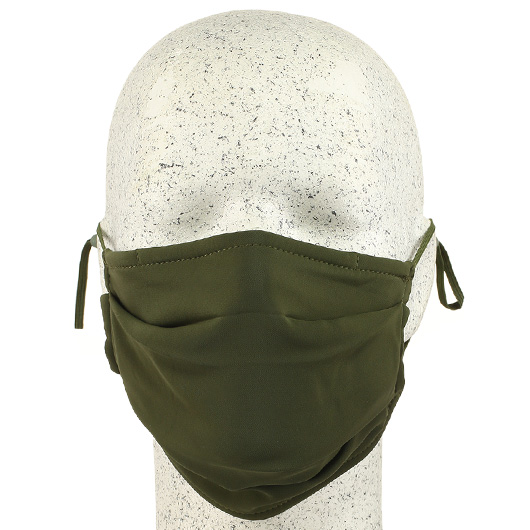 Stoffmaske extra breit verstellbar oliv Bild 1