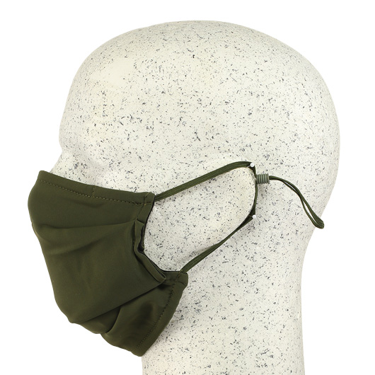 Stoffmaske extra breit verstellbar oliv Bild 2