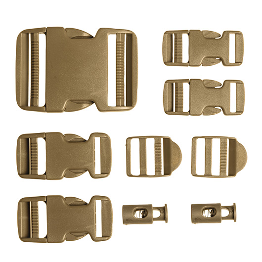 Mil-Tec Buckle Set 9-tlg. coyote