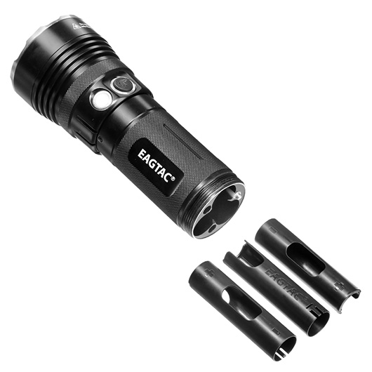 EAGTAC LED-Taschenlampe MX30L3 Kit 3300 Lumen schwarz inkl. Diffusorkappe, Lanyard und Nylonholster Bild 7
