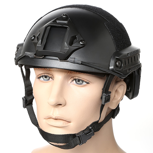 ASG Airsoft Helm Strike Systems FAST Standard Railed mit NVG Mount schwarz