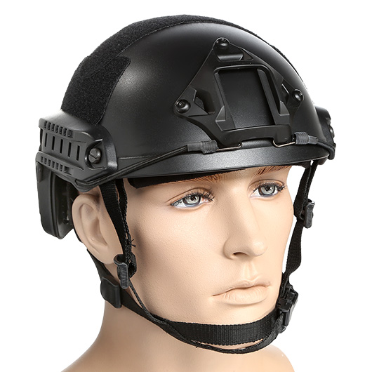 ASG Strike Systems FAST Standard Railed Airsoft Helm mit NVG Mount schwarz Bild 1