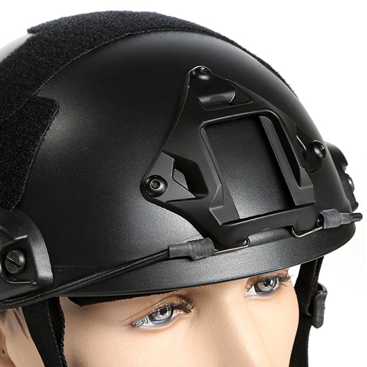 ASG Strike Systems FAST Standard Railed Airsoft Helm mit NVG Mount schwarz Bild 6