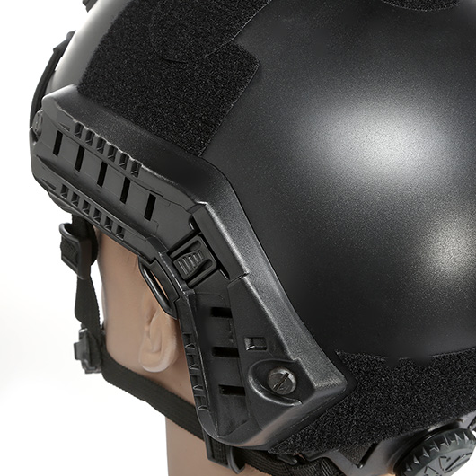 ASG Strike Systems FAST Standard Railed Airsoft Helm mit NVG Mount schwarz Bild 7