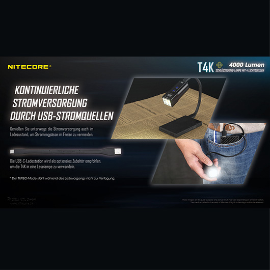 Nitecore Schlüssellampe T4K 4000 Lumen schwarz inkl. Gürtelclip Bild 10