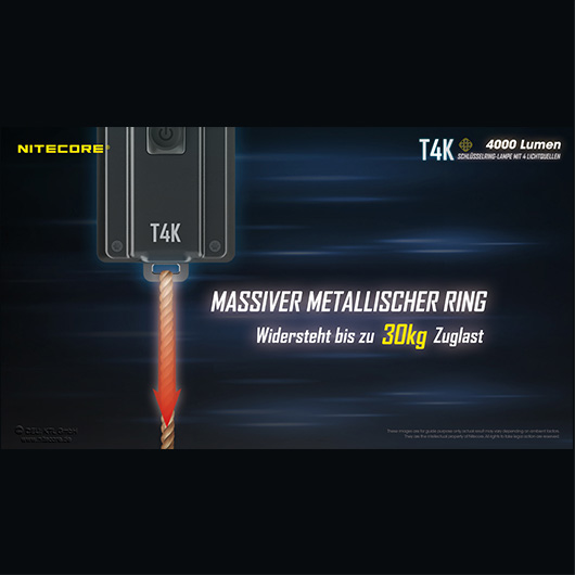 Nitecore Schlüssellampe T4K 4000 Lumen schwarz inkl. Gürtelclip Bild 11