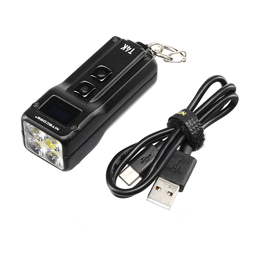 Nitecore Schlüssellampe T4K 4000 Lumen schwarz inkl. Gürtelclip Bild 4