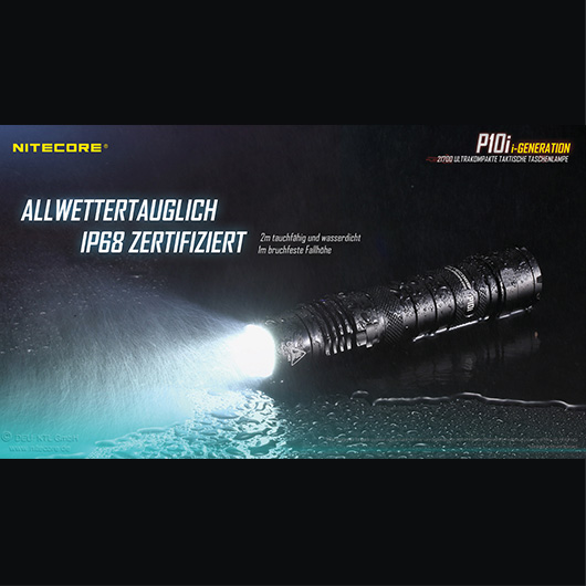 Nitecore LED-Lampe P10i 1800 Lumen schwarz inkl. Tactical Holster Bild 2