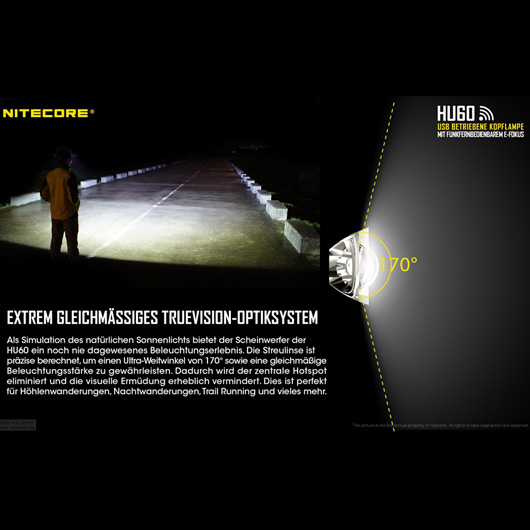 Nitecore Kopflampe HU60 1600 Lumen schwarz Bild 9