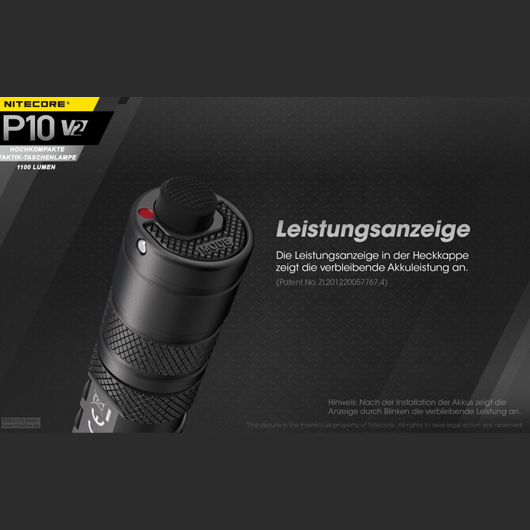 Nitecore LED Lampe P10 V2 1100 Lumen schwarz Bild 11