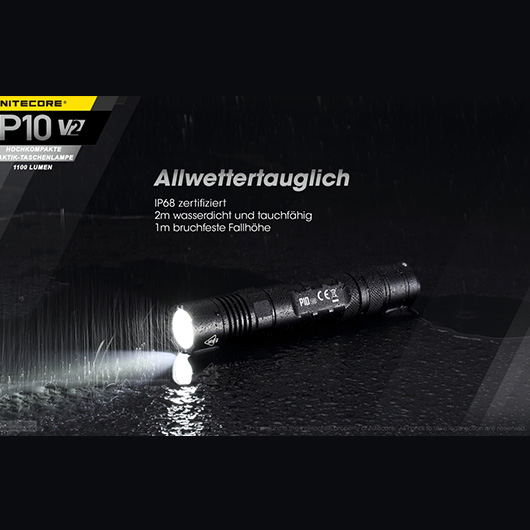 Nitecore LED Lampe P10 V2 1100 Lumen schwarz Bild 2