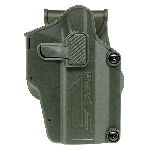 Amomax Per-Fit Universal Tactical Holster Polymer Paddle - passend fr ber 80 Pistolen Rechts oliv