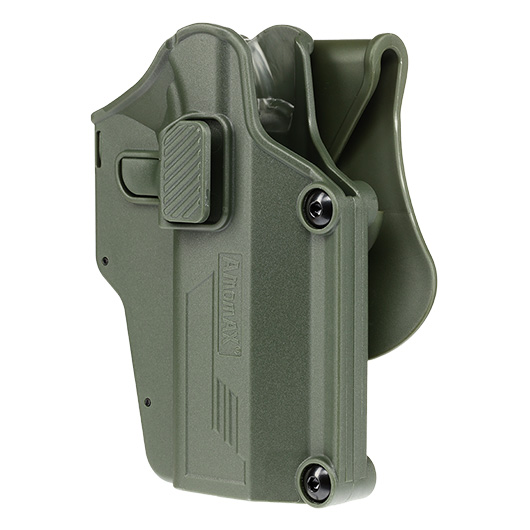 Amomax Per-Fit Universal Tactical Holster Polymer Paddle - passend fr ber 80 Pistolen Rechts oliv Bild 7