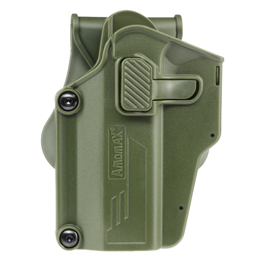 Amomax Per-Fit Universal Tactical Holster Polymer Paddle - passend fr ber 80 Pistolen Links oliv