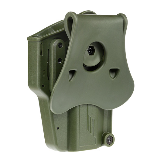 Amomax Per-Fit Universal Tactical Holster Polymer Paddle - passend fr ber 80 Pistolen Links oliv Bild 5